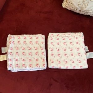 Two fairy theme receiving blankets